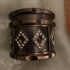 Glaric Herb grinder, 2.5” and pollen scraper 4 piece Red Copper